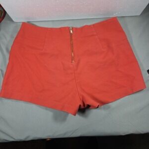 Bershka Women's Orange Summer Shorts Size US 10